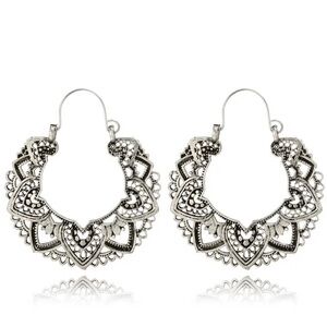 🪅NEW🪅Elegant Silver Vintage Hoop Earring’s 🪅